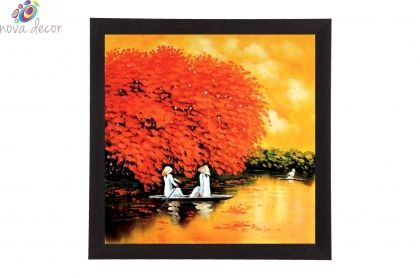 Framed Print - Canoe and love