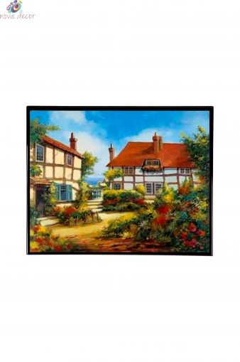 Mylar Framed Print – Mountain village in Switzerland