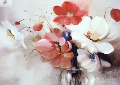 Oil painting Red flowers