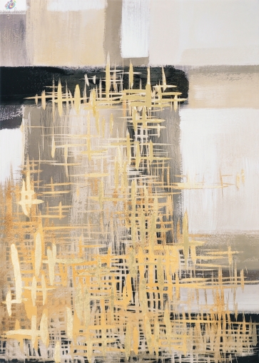 Oil painting Golden Abstract