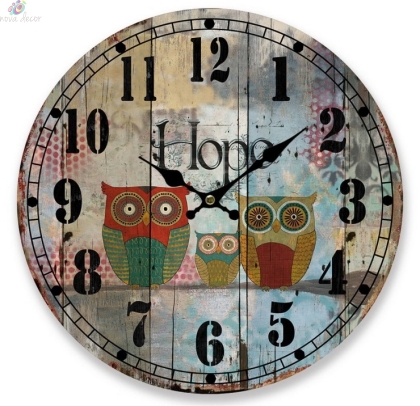 Wall clock Owl