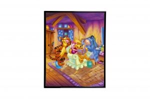 Mylar Framed Print  – Winnie the Pooh read