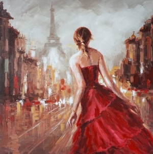 Oil painting Paris tale