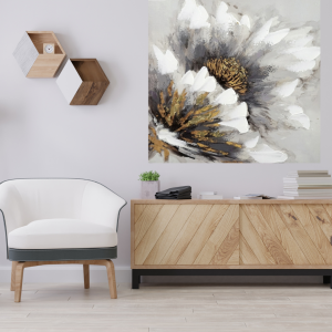 Oil painting Golden flowers