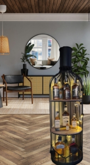 Metal Shelf Black bottle